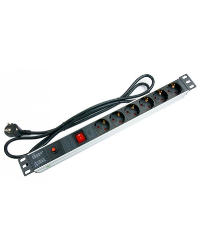 Блок на 6 розеток EU горизонтальный для 19 шкафов Cabeus PDU-6P-F-2EU в Муроме Блоки розеток Pintop.ru