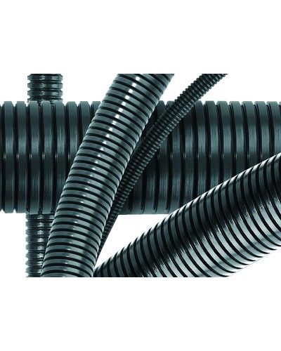 Труба гофрированная DN36мм, ПВ-0, D вн 36,3 мм, D нар 42,5 мм, полиамид 6, с протяжой DKC PA613643F0 в Муроме Труба гофрированная Pintop.ru