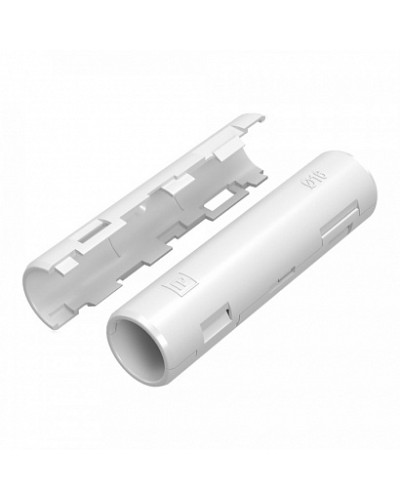 Муфта разборная d16 мм белая (100шт/1200шт уп/кор) Промрукав (PR13.0417) в Муроме Повороты, муфты, тройники Pintop.ru
