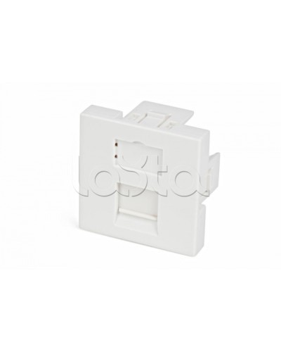 Вставка 45x45 (аналог Mosaic) для 1 модуля формата Keystone Jack, со шторкой Hyperline SIP2-1K-M45-45 в Муроме Модули Keystone Pintop.ru