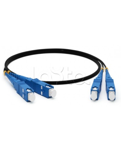 Патч-корд SM 9/125 (OS2), SC/UPC-SC/UPC, 2мм, duplex LSZH 1м черн Hyperline FC-D2-9-SC/UR-SC/UR-H-1M-LSZH-BK в Муроме Патч-корды оптические Pintop.ru