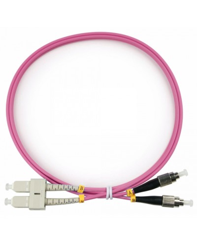 Шнур оптический duplex SC-FC 50/125 mm OM4 1м LSZH Cabeus FOP-50-OM4-SC-FC-1m в Муроме Патч-корды оптические Pintop.ru