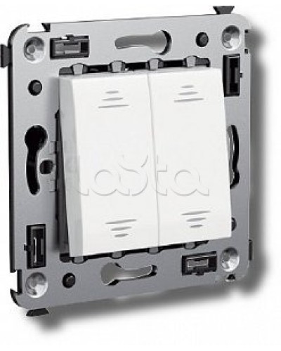 Выключатель двухклавишный в стену, Avanti, Ванильная дымка DKC 4405104 в Муроме Аксессуары для стоек и шкафов Pintop.ru