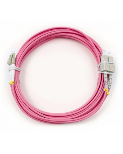 Шнур оптический duplex LC-SC 50/125 mm OM4 5м LSZH Cabeus FOP-50-OM4-LC-SC-5m в Муроме Патч-корды оптические Pintop.ru
