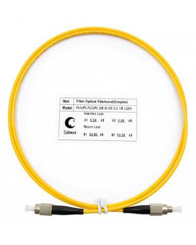 Шнур оптический simplex FC-FC 9/125 SM 1 м LSZH Cabeus FOP(s)-9-FC-FC-1M в Муроме Патч-корды оптические Pintop.ru