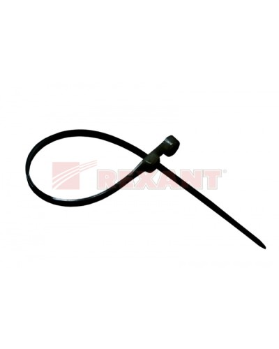 Хомут-стяжка нейлоновый под винт 3.6х150 мм чёрный (100шт/уп) REXANT 07-0155 в Муроме Стяжки-хомуты Pintop.ru