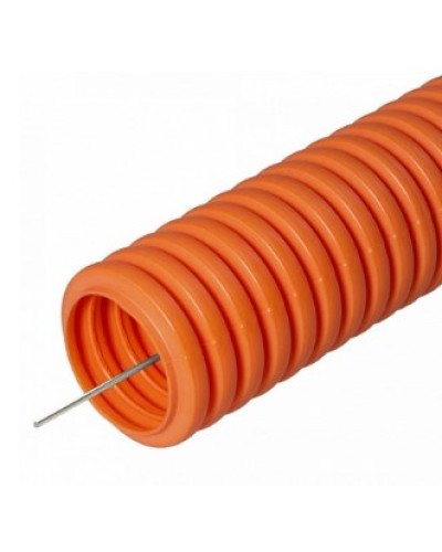 Труба гофрированная ПНД тяжёлая 750 Н безгалогенная (HF) оранжевая с/з д16 (100м/5500м уп/пал) Промрукав (PR.021641о) в Муроме Труба гофрированная Pintop.ru