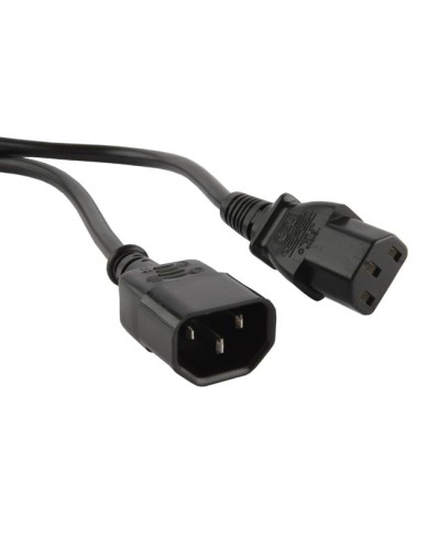 Кабель питания с заземлением Hyperline PWC-IEC13-IEC14-1.8-BK в Муроме Патч-корды и пигтейлы Pintop.ru