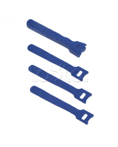 Хомут для кабеля, липучка с мягкой застежкой, 125x14 мм, синий (10 шт.) Cabeus CLAMP-125-BL в Муроме Стяжки-хомуты Pintop.ru