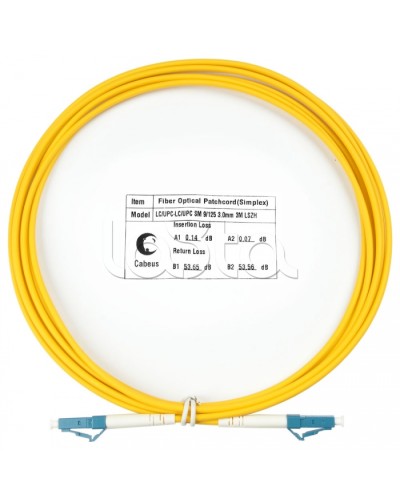 Шнур оптический simplex LC-LC 9/125 SM 3 м LSZH Cabeus FOP(s)-9-LC-LC-3M в Муроме Патч-корды оптические Pintop.ru