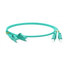 Патч-корд волоконно-оптический MM 50/125(OM3), LC-LC, duplex, LSZH, 1 м Hyperline FC-D2-503-LC/PR-LC/PR-H-1M-LSZH-AQ (FC-503-LC-LC-10G-1M)