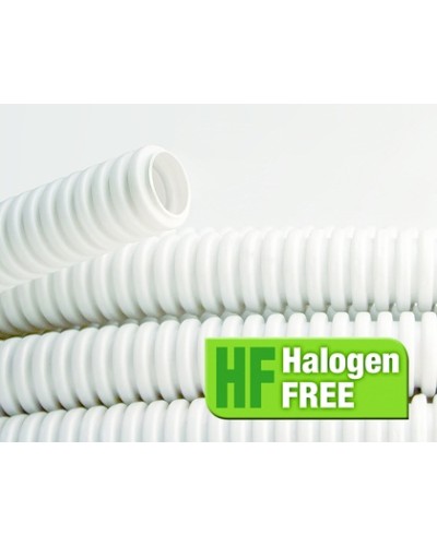 Труба ПЛЛ гибкая гофр. не содержит галогенов д.50мм, ПВ-0, с протяжкой,15м, цвет белый DKC 81850 в Муроме Труба гофрированная Pintop.ru