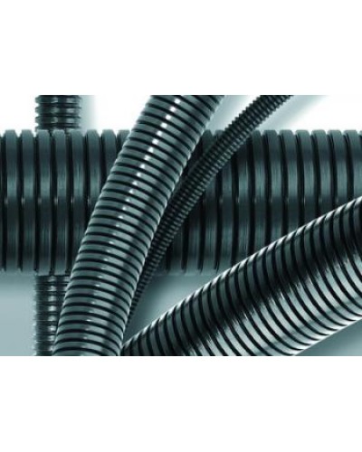 Труба гофр. самозатух. полиамид PA6V0 25 мм без зонда 100 м DKC 80025 в Муроме Труба гофрированная Pintop.ru