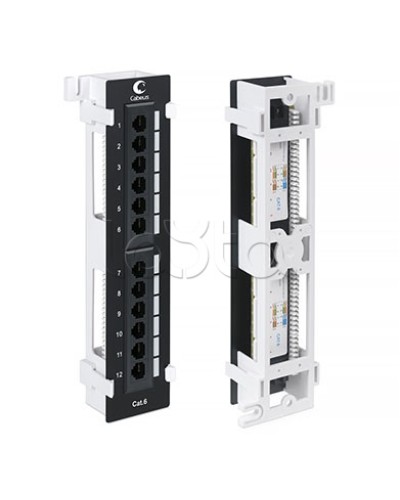 Патч-панель настенная, 12 портов RJ-45 Cabeus (PL-12-CAT.6-WL-DUAL IDC) в Муроме Патч панель Pintop.ru