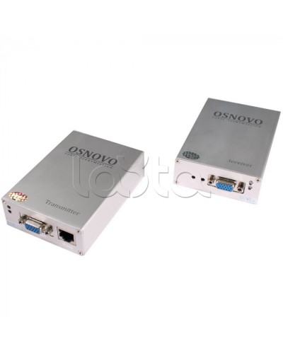 Комплект для передачи VGA и аудиосигнала по витой паре, до 50 м OSNOVO TA-V/1+RA-V/1 в Муроме Видеоусилители, Модуляторы, Делители Pintop.ru