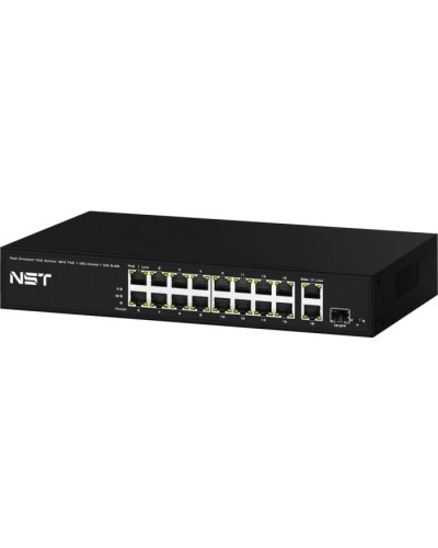 PoE коммутатор Fast Ethernet на 16 x RJ45 PoE + 2 x RJ45 GE + 1 SFP GE порта NST NS-SW-16F3G-P в Муроме Коммутаторы Pintop.ru