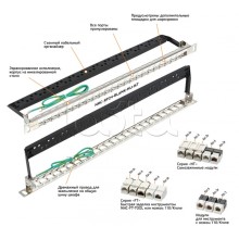 Патч-панель 19", 0.5U, 24xKeystone UTP/STP NIKOMAX (NMC-RP24-BLANK-HU-MT)