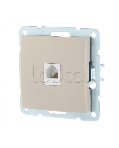 Розетка компьютерная RJ-45 кат. 5е с накладкой (бежевый) LK60 Экопласт (866101-1) в Муроме Розетки компьютерные и телефонные Pintop.ru