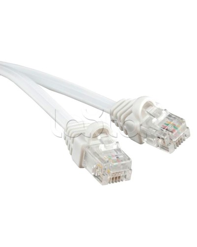 Патч-корд 6p4c телефонный, 10 м, белый Cabeus PC-TEL-RJ12-10m в Муроме Патчкорды (медные) Pintop.ru