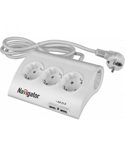 Удлинитель Navigator 71 544 NPE-USB-05-180-ESC-3X1.0 в Муроме Блоки розеток Pintop.ru