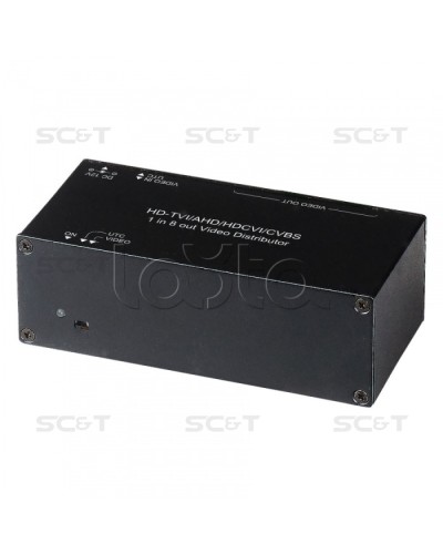 Распределитель видеосигнала HDCVI/HDTVI/AHD SC&T CD108HD в Муроме Видеоусилители, Модуляторы, Делители Pintop.ru