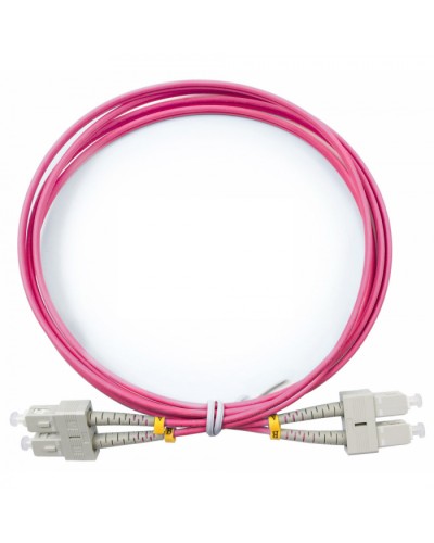 Шнур оптический duplex SC-SC 50/125 mm OM4 1м LSZH Cabeus FOP-50-OM4-SC-SC-1m в Муроме Патч-корды оптические Pintop.ru
