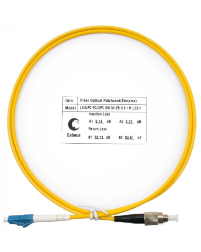 Шнур оптический simplex LC-FC 9/125 SM 1 м LSZH Cabeus FOP(s)-9-LC-FC-1M в Муроме Патч-корды оптические Pintop.ru