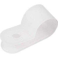 Кабельная скоба под винт 6 мм, белая, упаковка 50 шт. REXANT (07-4406)