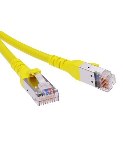 Патч-корд экранированный CAT6A SF/UTP 4х2, LSZH, желтый, 1.5м DKC RN6ASF4515YL в Муроме Патчкорды (медные) Pintop.ru