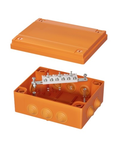 Коробка распределительная IP55, пластиковая с кабельными вводами и клеммниками 240х190х90мм DKC FSK41610 в Муроме Распределительные коробки Pintop.ru