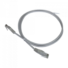 Патч-корд 2-х парный UTP кат.5e, с заливными колпачками, 0.5 м, серый TWT (TWT2-45-45-0.5-GY)