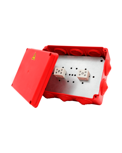 Коробка распределительная огнестойкая КРОПС-П5, IP54, габаритные размеры 190х140х70 мм, для кабелей сечением до 4 мм2, 8 клемм КМ-Профиль (FRJB-KM-P5-4-08-КРОПС-IP54) в Муроме Распределительные коробки Pintop.ru