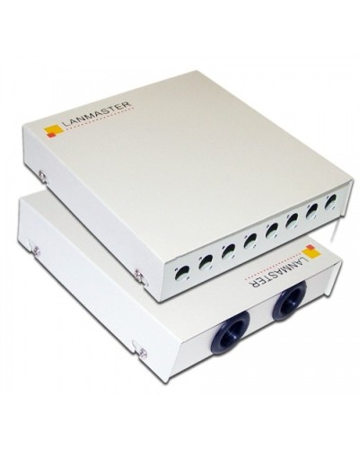 Кросс оптический настенный, металлический, на 8 FC адаптеров LANMASTER LAN-FOBM-WM-8FC в Муроме Кросс оптический Pintop.ru