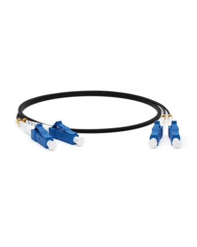 Патч-корд волоконно-оптический Hyperline FC-D2-9-LC/UR-LC/UR-H-25M-LSZH-BK в Муроме Патч-корды оптические Pintop.ru