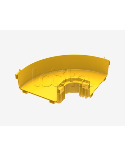 Горизонтальный изгиб на 90° для оптического лотка 240мм Hyperline (FBTR-240-ELB90) в Муроме Аксессуары для лотков Pintop.ru