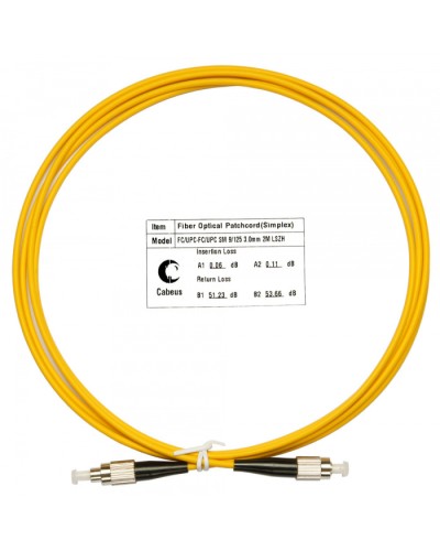 Шнур оптический simplex FC-FC 9/125 SM 2 м LSZH Cabeus FOP(s)-9-FC-FC-2M в Муроме Патч-корды оптические Pintop.ru