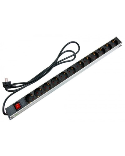 Блок на 12 розеток EU для 19 шкафов Cabeus PDU-12P-2EU в Муроме Блоки розеток Pintop.ru