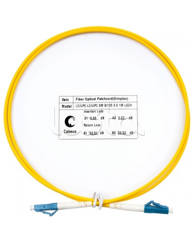 Шнур оптический simplex LC-LC 9/125 SM 1 м LSZH Cabeus FOP(s)-9-LC-LC-1M в Муроме Патч-корды оптические Pintop.ru