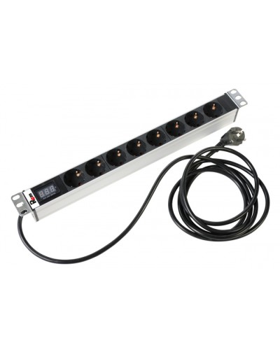 Блок розеток 1U, 8 розеток Schuko Rem R-16-8S-AM-440-3 в Муроме Блоки розеток Pintop.ru