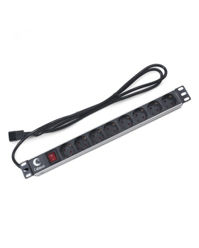 Блок на 8 розеток IEC 320 горизонтальный для 19 шкафов Cabeus (PDU-8P-2IEC) в Муроме Блоки розеток Pintop.ru