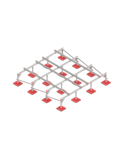 Опорная конструкция для установки оборудования TECHNORAPTOR FOOT 3000х3000 КМ-профиль (KM-TR-F-SSEI-3000-3000) в Муроме Системы видеонаблюдения Pintop.ru