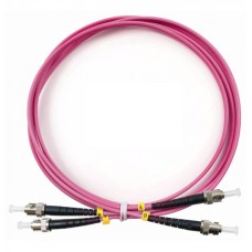 Шнур оптический duplex ST-ST 50/125 mm OM4 1м LSZH Cabeus FOP-50-OM4-ST-ST-1m