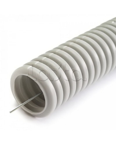 Труба гофрированная ПНД лёгкая 350 Н безгалогенная (HF)серая с/з d16 мм (10м) Промрукав (PR02.0450) в Муроме Труба гофрированная Pintop.ru