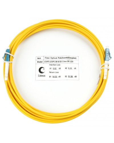 Шнур оптический simplex LC-LC 9/125 SM 10 м LSZH Cabeus FOP(s)-9-LC-LC-10M в Муроме Патч-корды оптические Pintop.ru