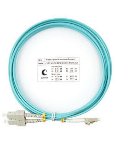 Шнур оптический duplex LC-SC 50/125 MM OM3 3 м LSZH Cabeus FOP-50-LC-SC-3M в Муроме Патч-корды оптические Pintop.ru