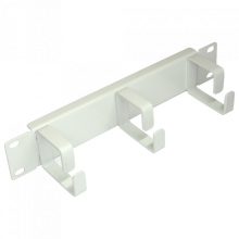 Кабельный органайзер для шкафа 10", 1U, 3 металлических кольца, серый TWT (TWT-CBW10-ORG-1U-GY)