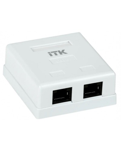 ITK Настенная информационная розетка RJ-45, кат.6, 2-порта (CS2-1C6U-22) в Муроме Коннекторы Pintop.ru