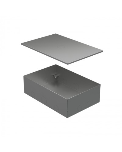 BOX/6-8 Металлическая коробка с крышкой для заливки в пол 249,6х167,6х75мм Экопласт (70161) в Муроме Распределительные коробки Pintop.ru