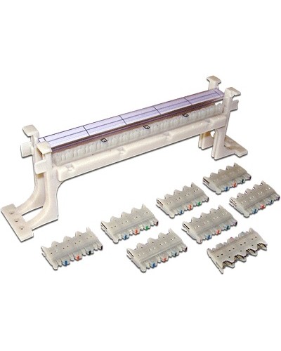 Панель кроссовая 110 типа, 32 пары, настенная, LANMASTER, кат.6, с модулями LANMASTER LAN-WS110-32FT/6 в Муроме Кроссы оптические Pintop.ru