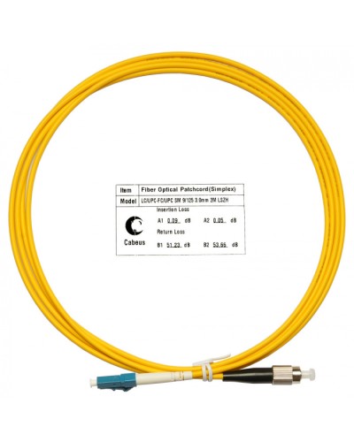 Шнур оптический simplex LC-FC 9/125 sm 2м LSZH Cabeus FOP(s)-9-LC-FC-2m в Муроме Патч-корды оптические Pintop.ru